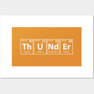 Thunder (Th-U-Nd-Er) Periodic Elements Spelling Posters and Art